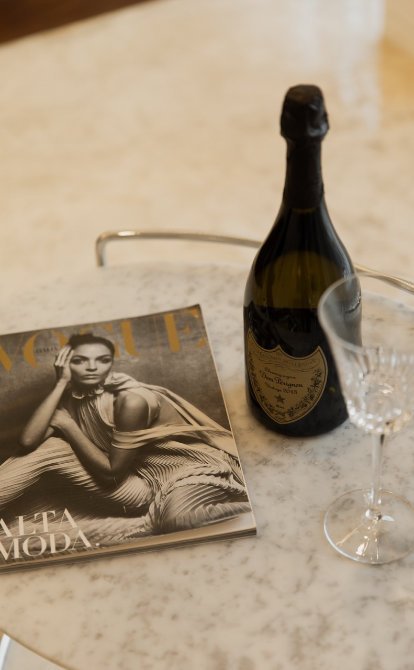 Dom Pérignon e Vogue Italia — dettaglio lifestyle — Grand Residence Roma